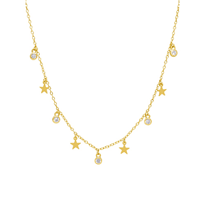 Collar multicolgantes estrella