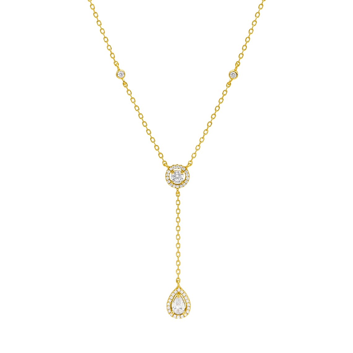 Collar largo con circonitas 1