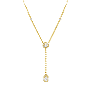 Collar largo con circonitas