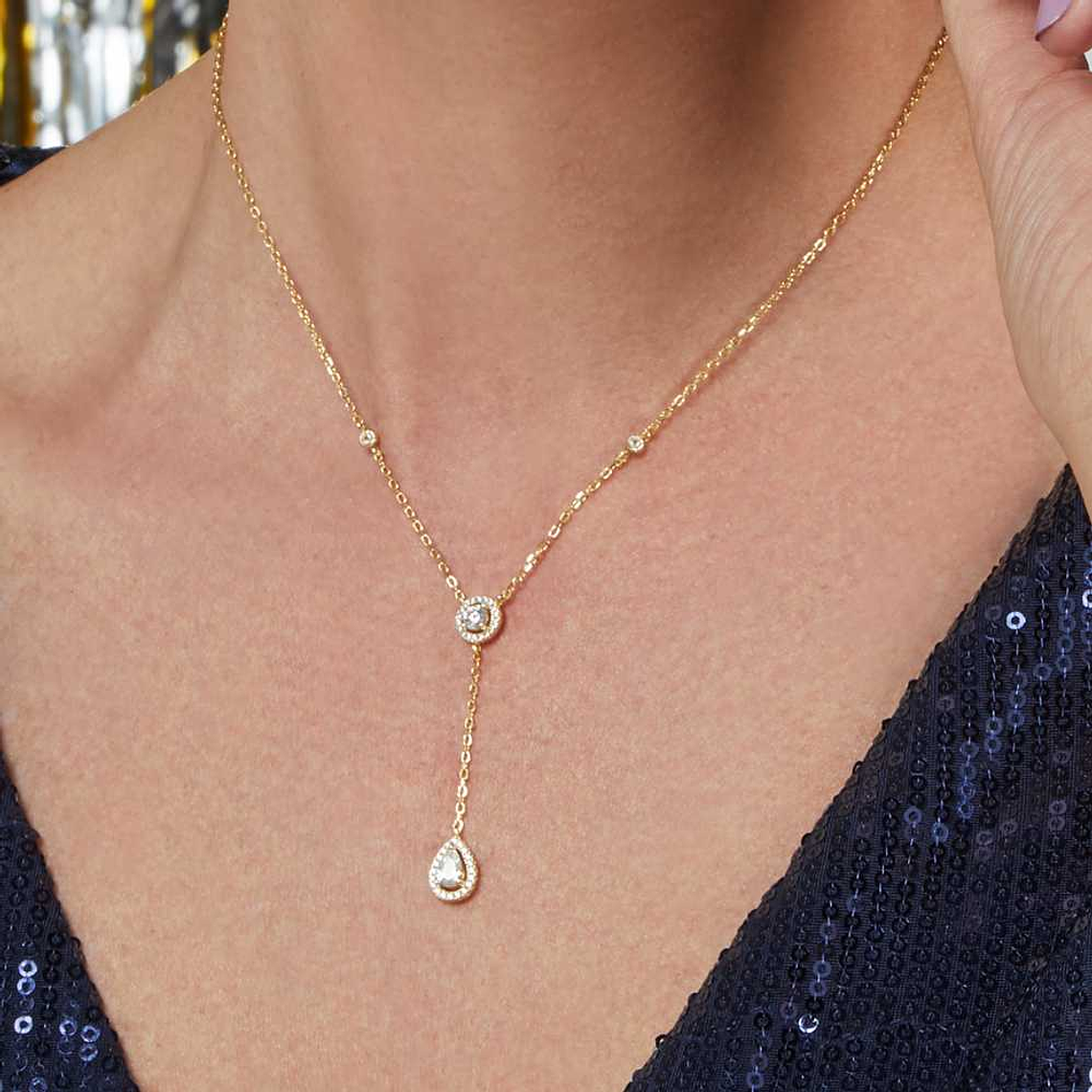 Collar largo con circonitas 2