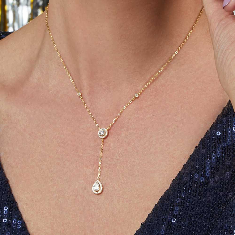 Collar largo con circonitas 2