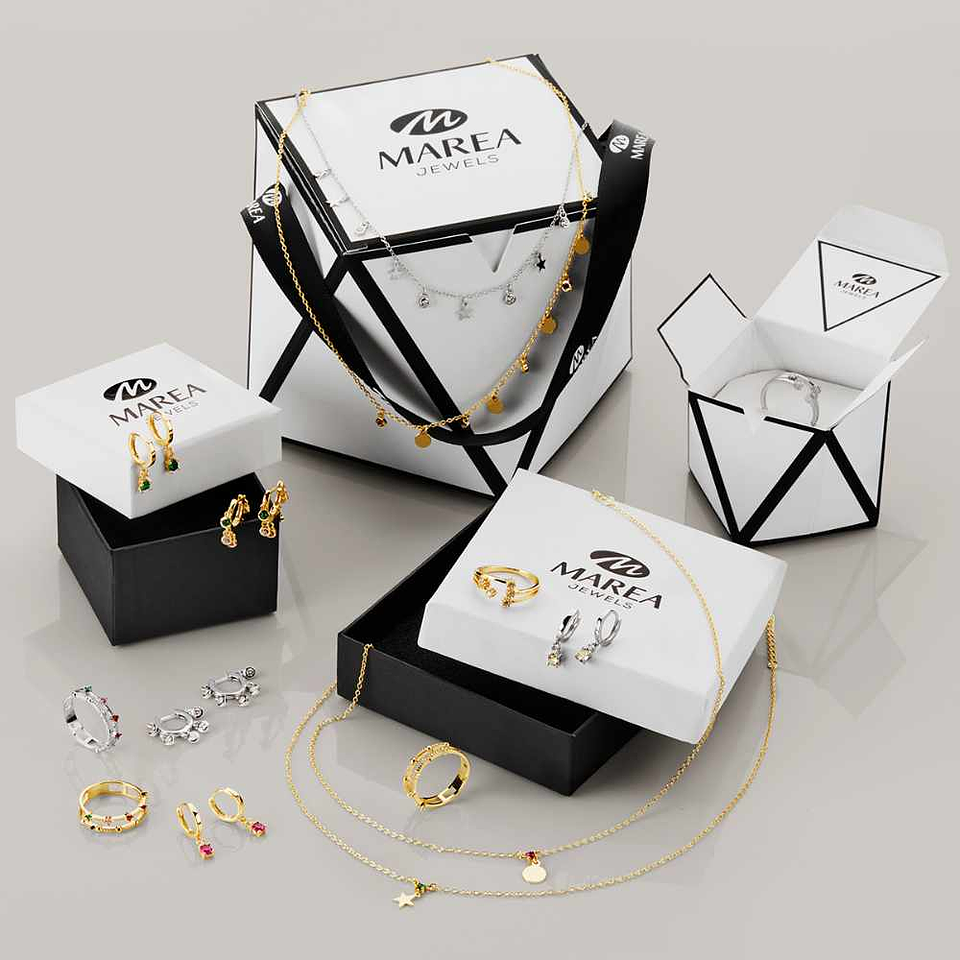 Collar mini esfera plata con baño de oro  2