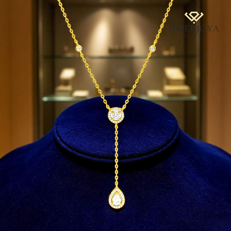 Collar largo con circonitas 3