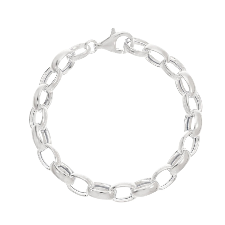 Pulsera en plata de ley lisa  1