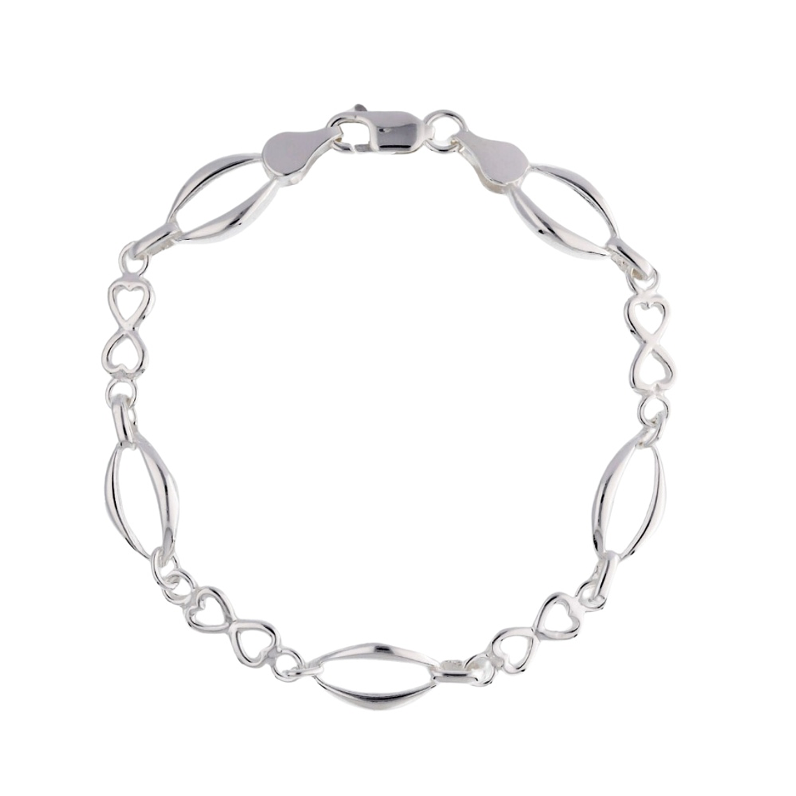 Pulsera de plata lisa  1
