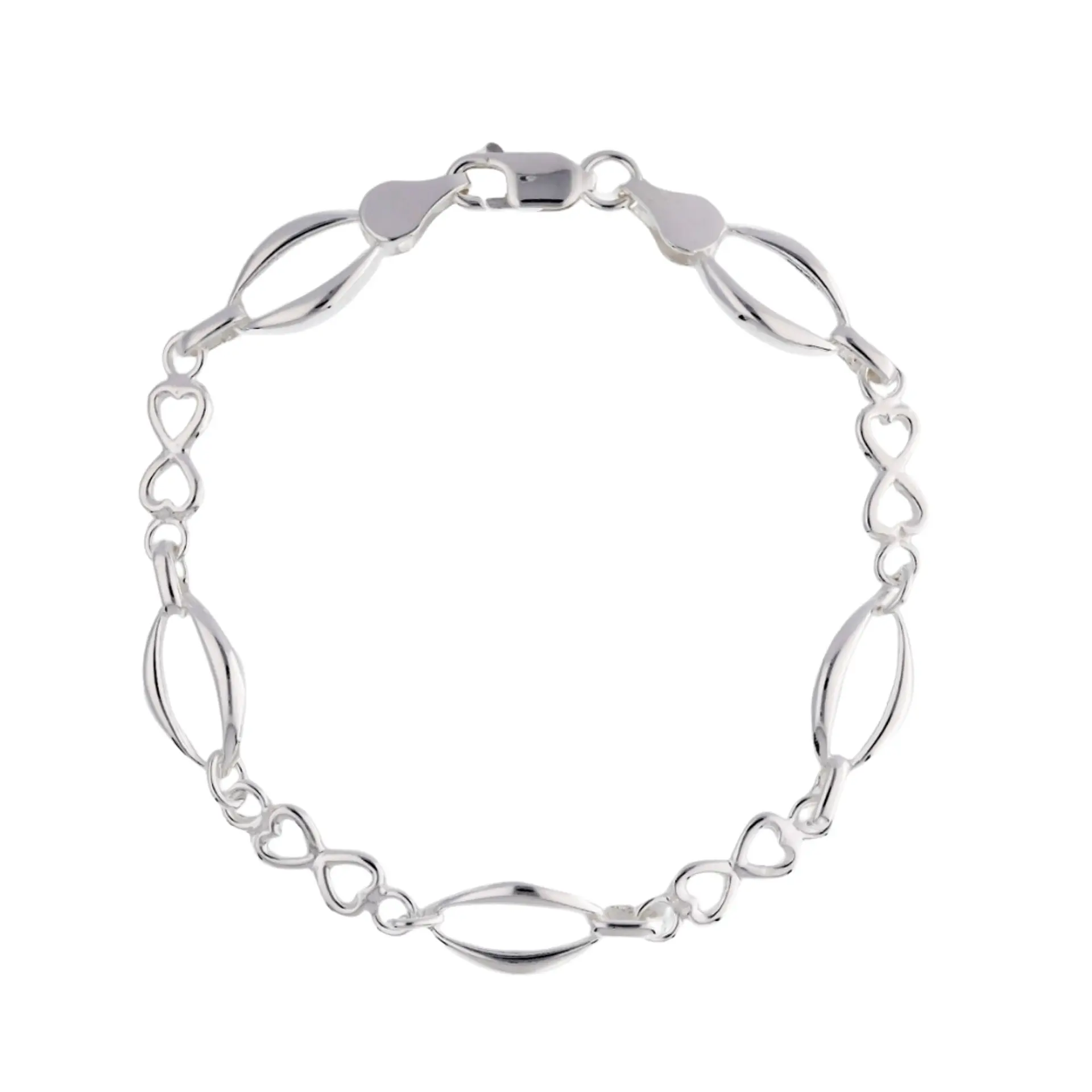 Pulsera de plata lisa  1