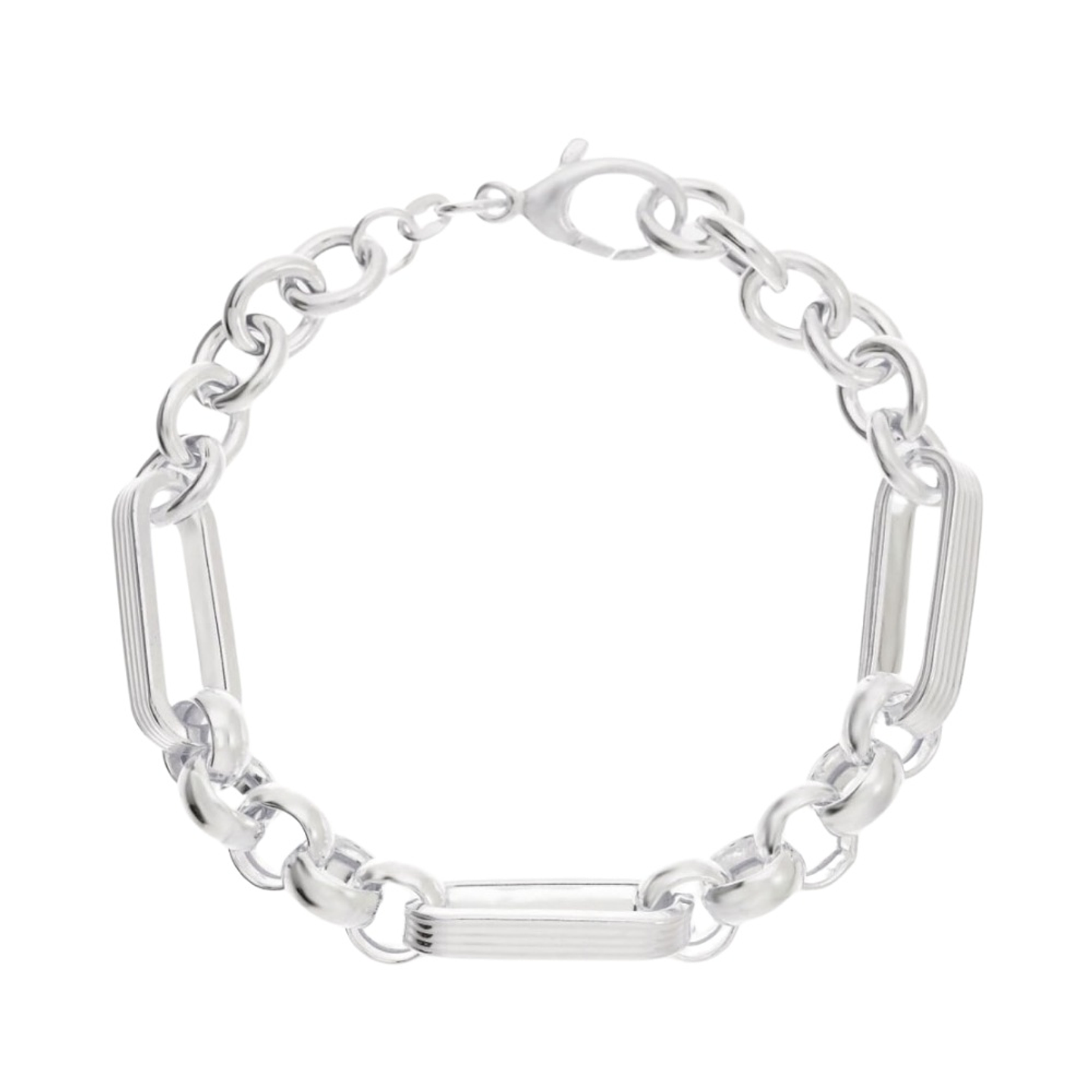 Pulseras lisas en plata de ley  1