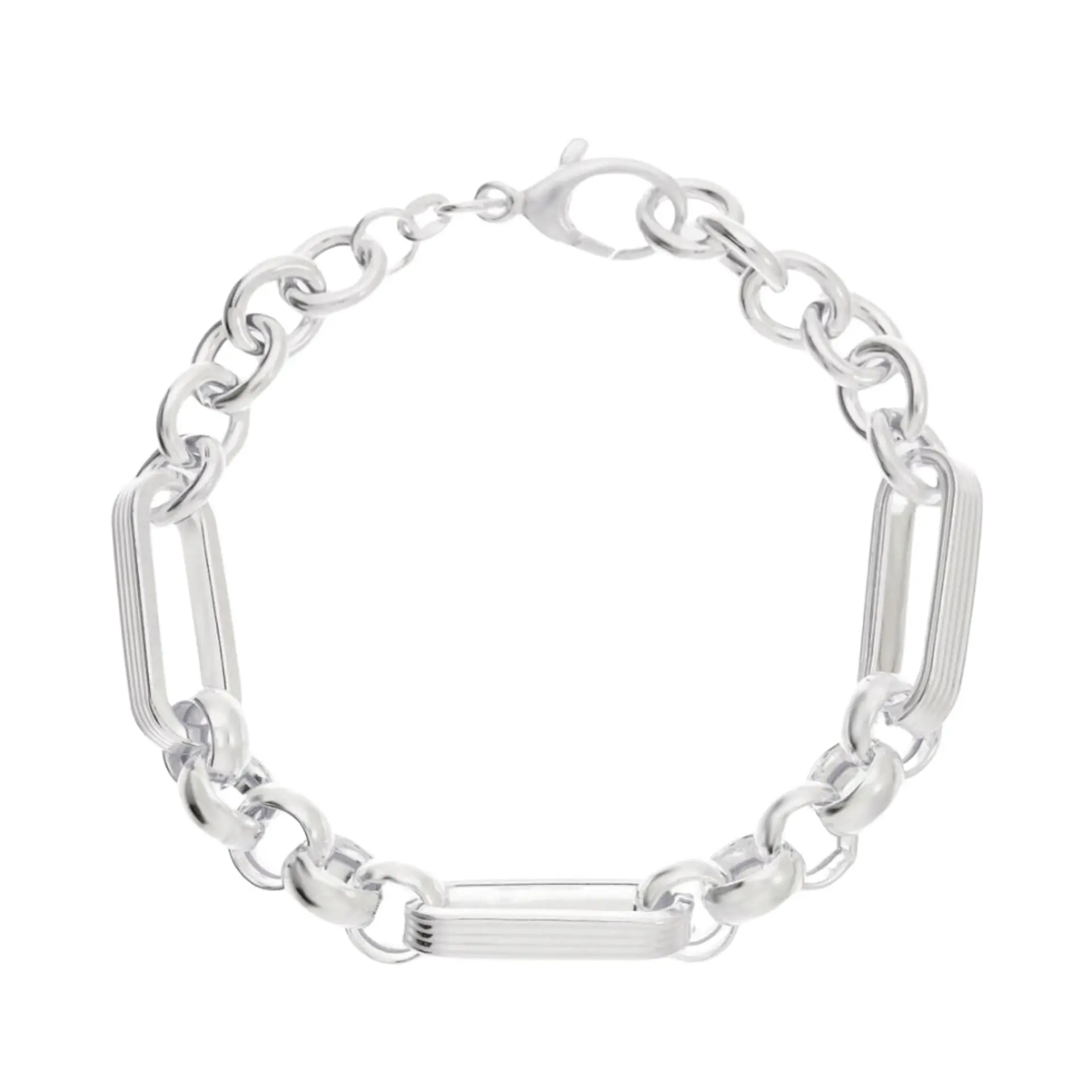 Pulseras lisas en plata de ley  1