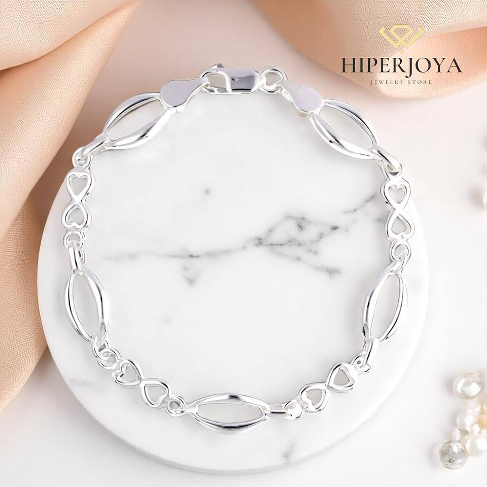 Pulsera de plata lisa  2