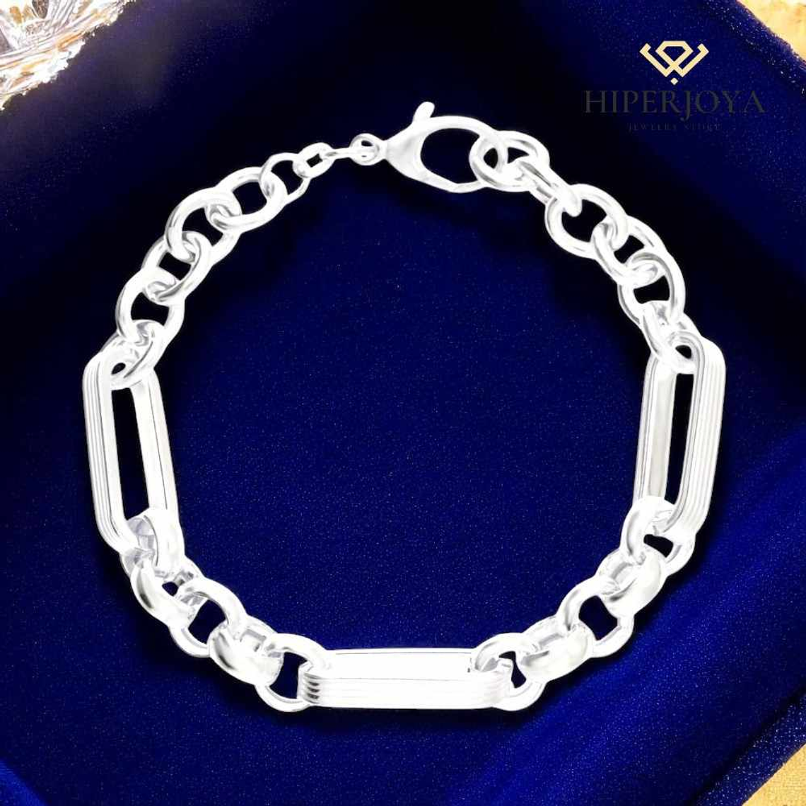 Pulseras lisas en plata de ley  2