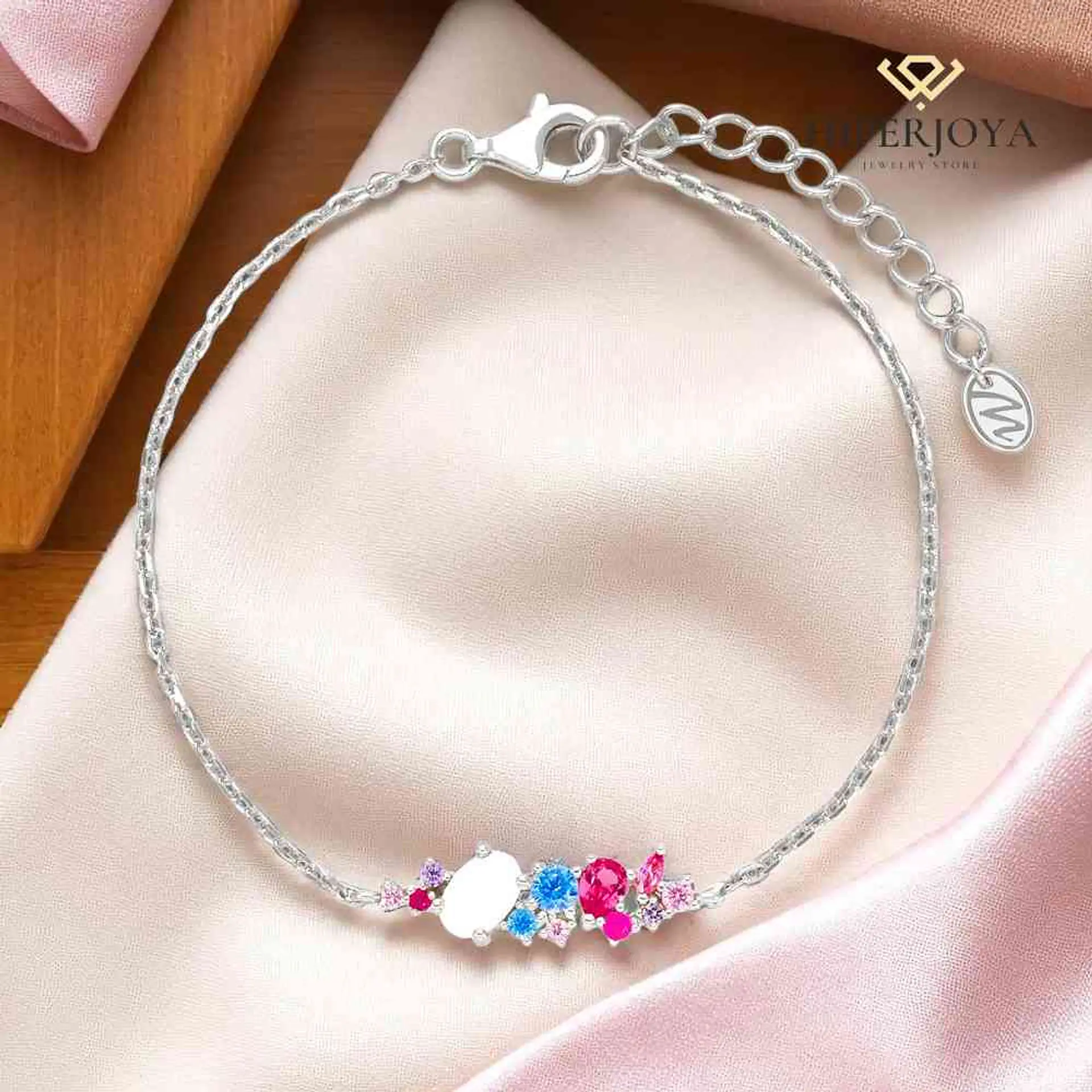 Pulsera fiore en plata  3
