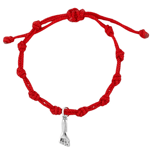 Pulsera de hilo rojo con higa de plata 