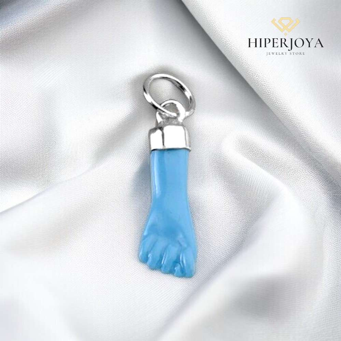 Colgante de higa color turquesa 3