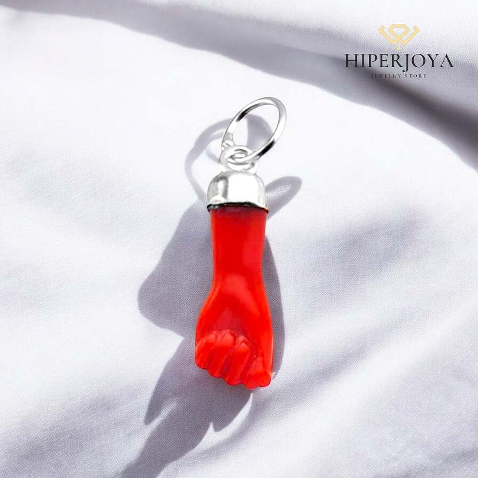 Colgante de higa color rojo 3