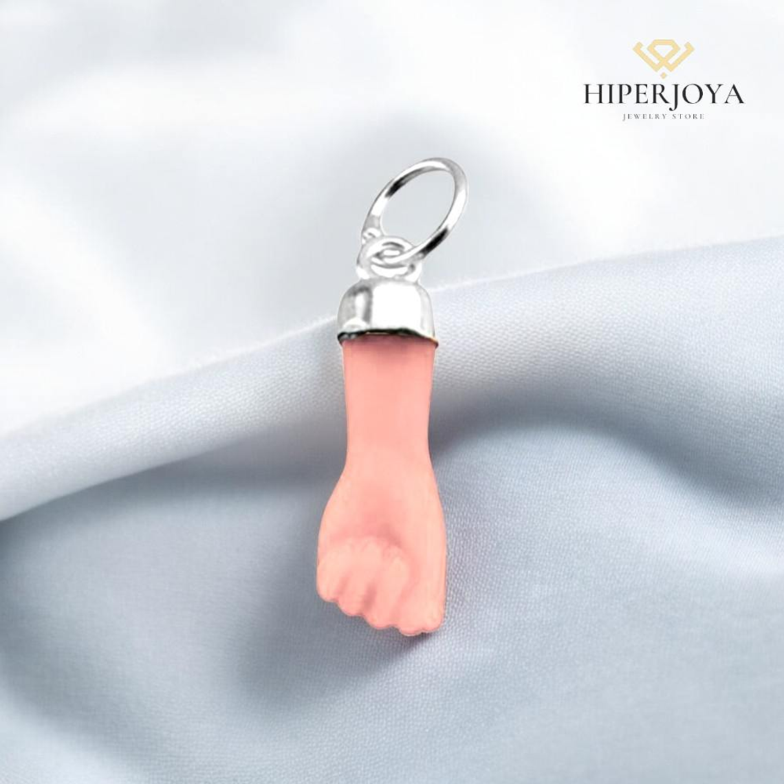 Colgante de higa color rosa  3