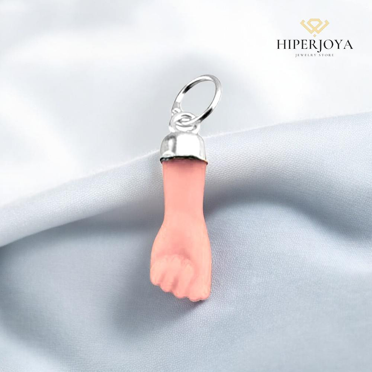 Colgante de higa color rosa  3