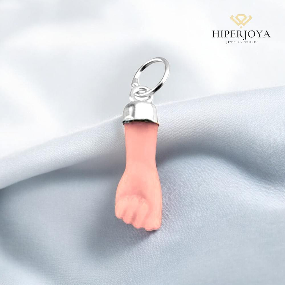 Colgante de higa color rosa  3