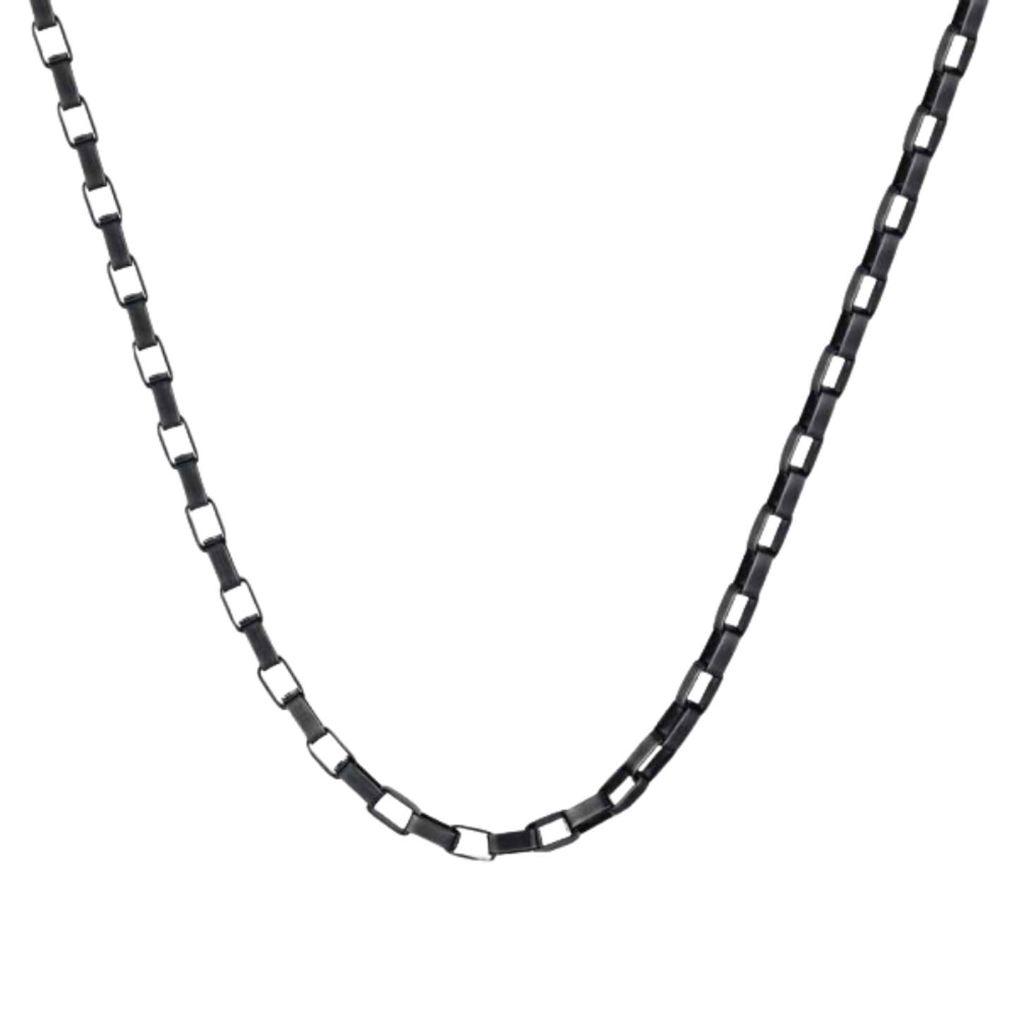 Cadena para caballero antracita de acero  1