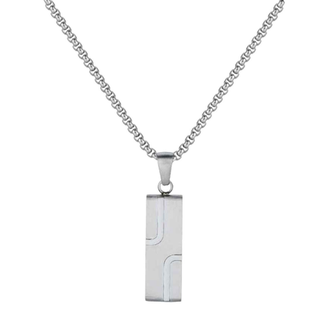 Cadena de caballero con colgante rectangular  1