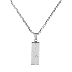 Cadena de caballero con colgante rectangular 