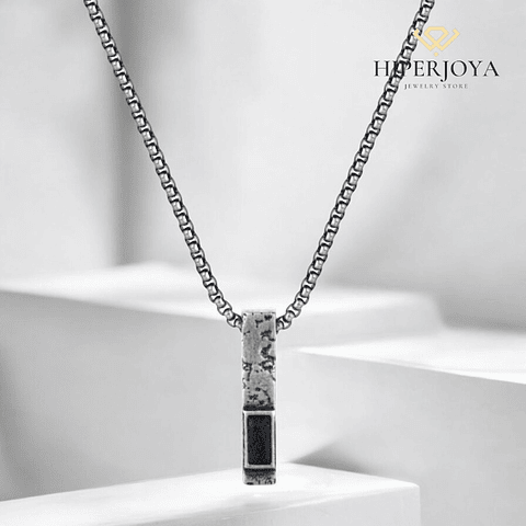 Cadena de piedra volcánica para caballero 