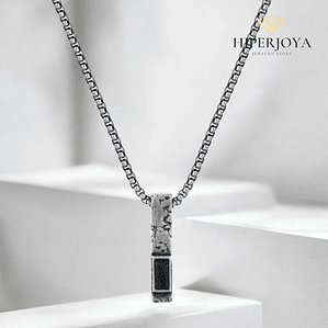 Cadena de piedra volcánica para caballero 