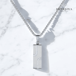 Cadena de caballero con colgante rectangular 