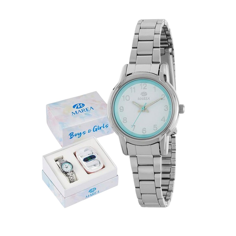 Reloj para niña analógico más auriculares Bluetooth 1