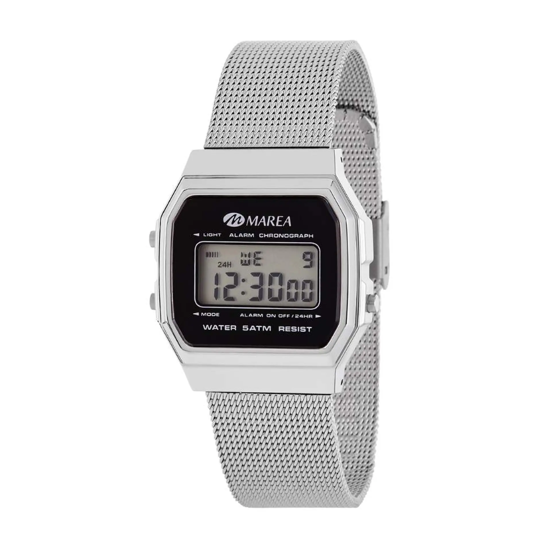 Reloj digital pantalla LCD color negro 1