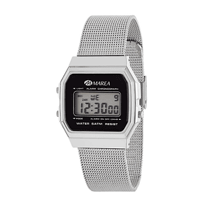 Reloj digital pantalla LCD color negro