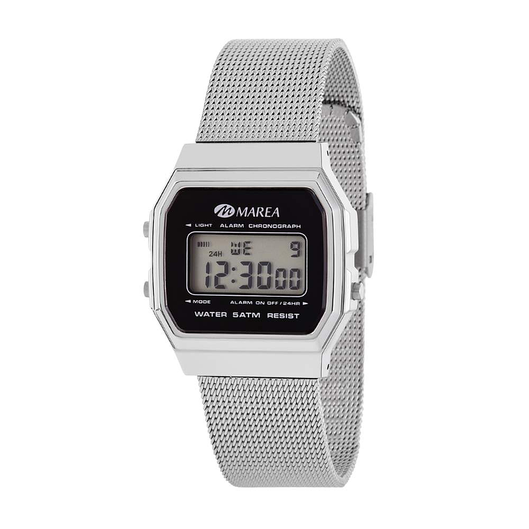 Reloj digital pantalla LCD color negro 1