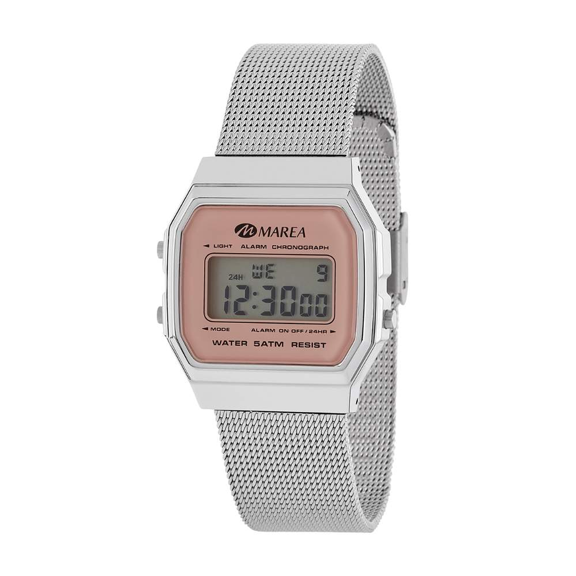 Reloj digital pantalla LCD color rosa 1