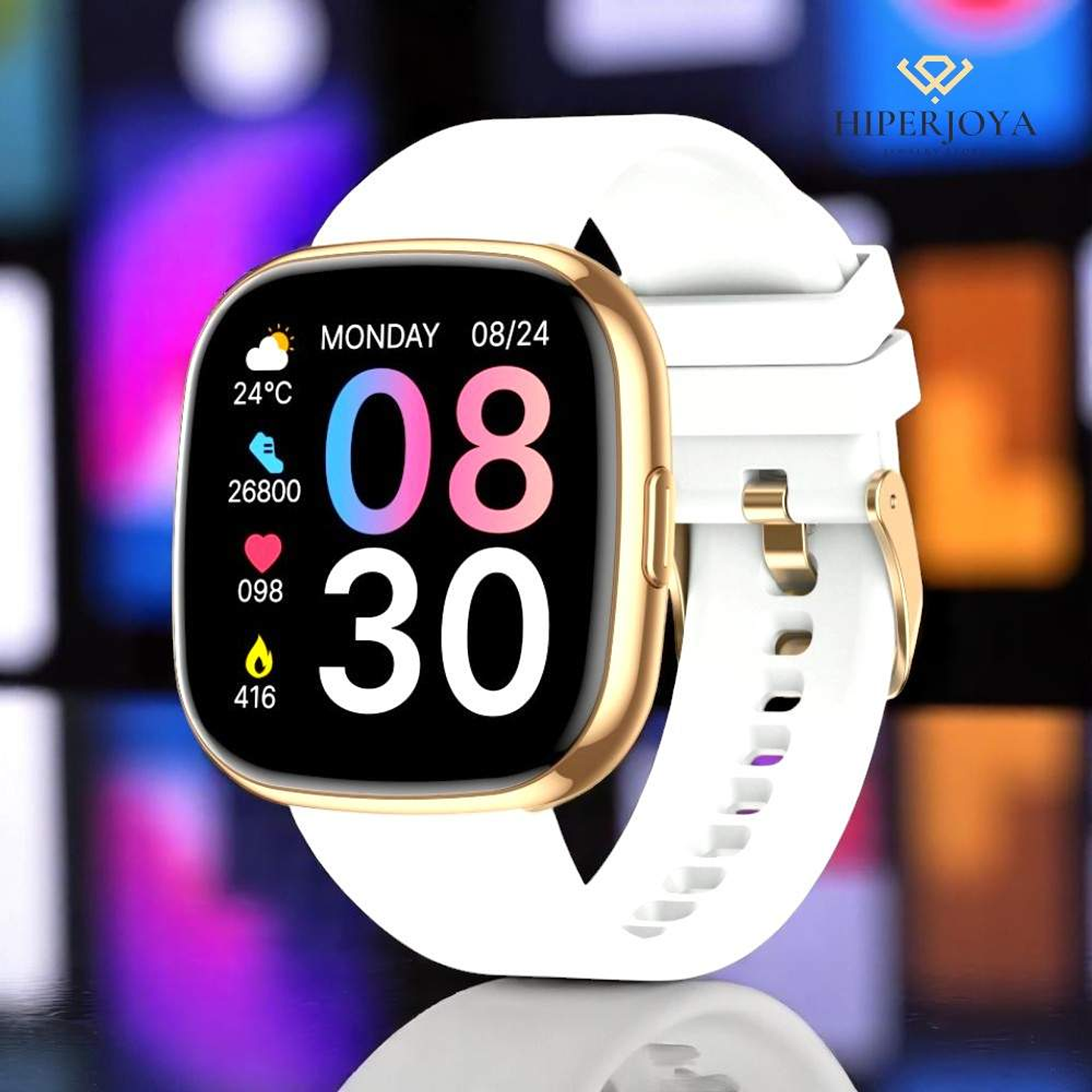 Reloj smarwatch blanco para mujer 3