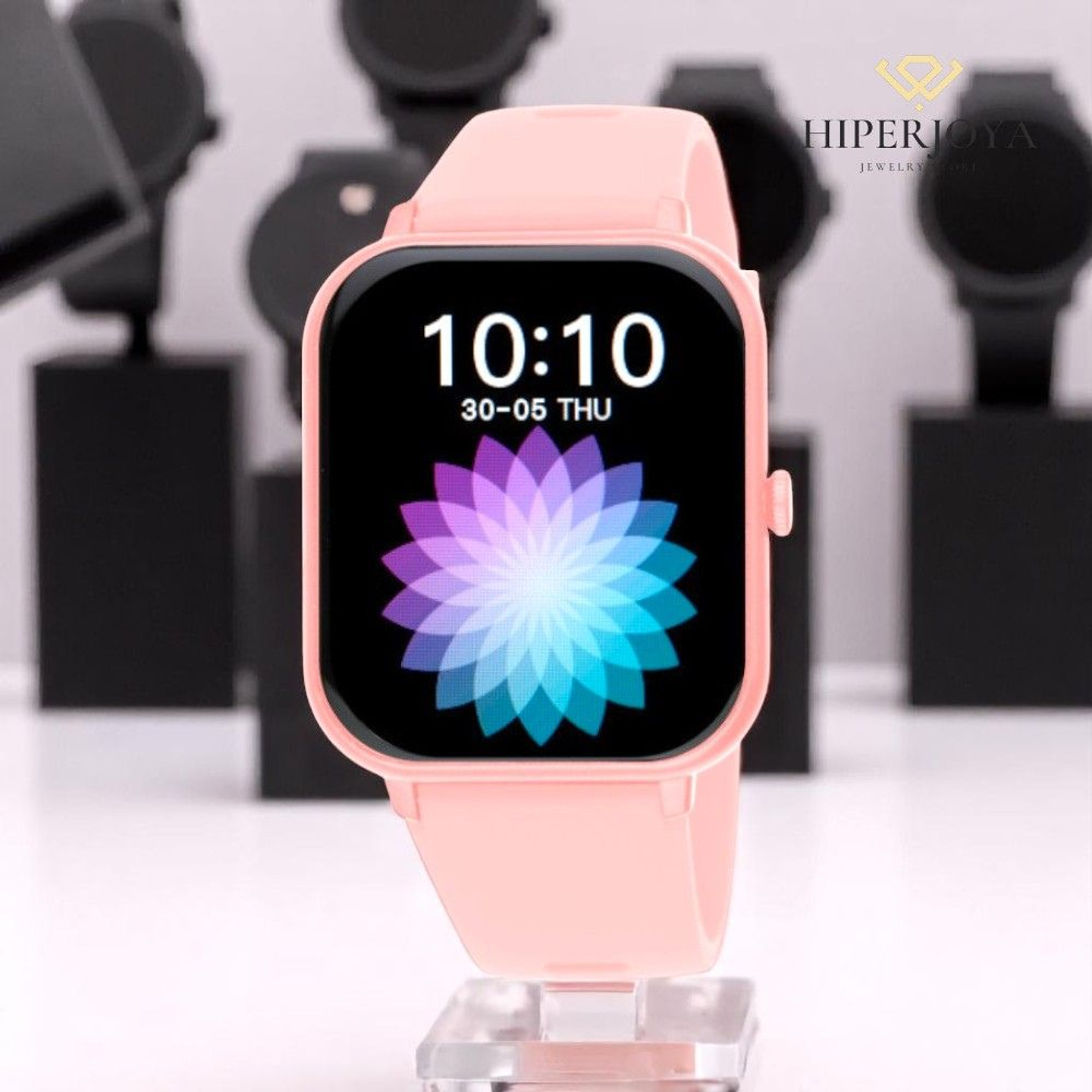 Reloj inteligente smartwach rosa  4