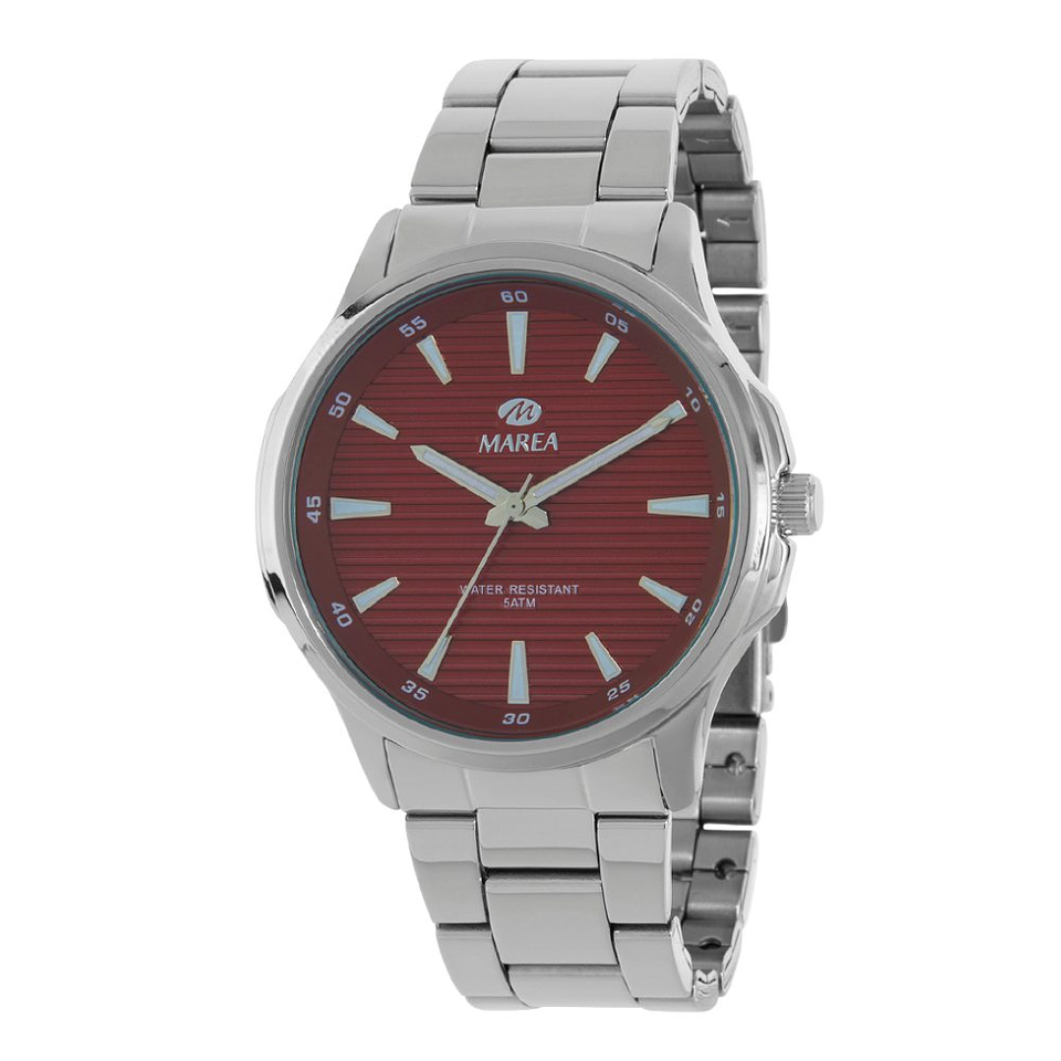 Reloj con esfera roja para hombre  1