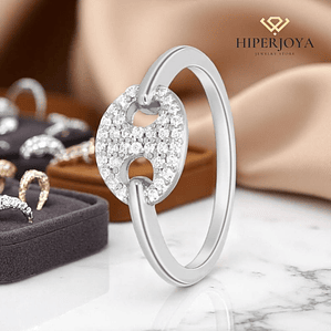 Anillo con circonitas 