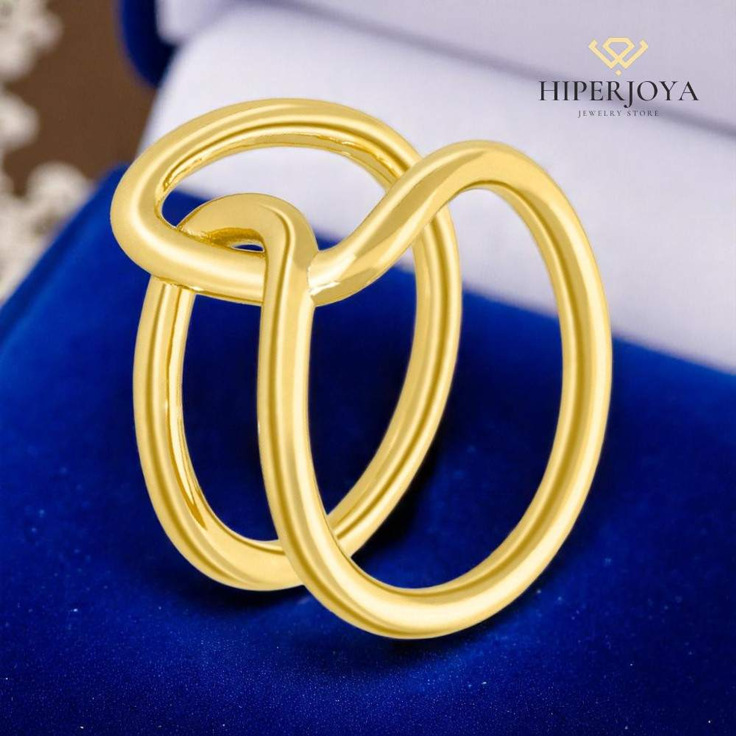 Anillo en plata de ley con baño de oro  2