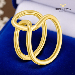 Anillo en plata de ley con baño de oro 