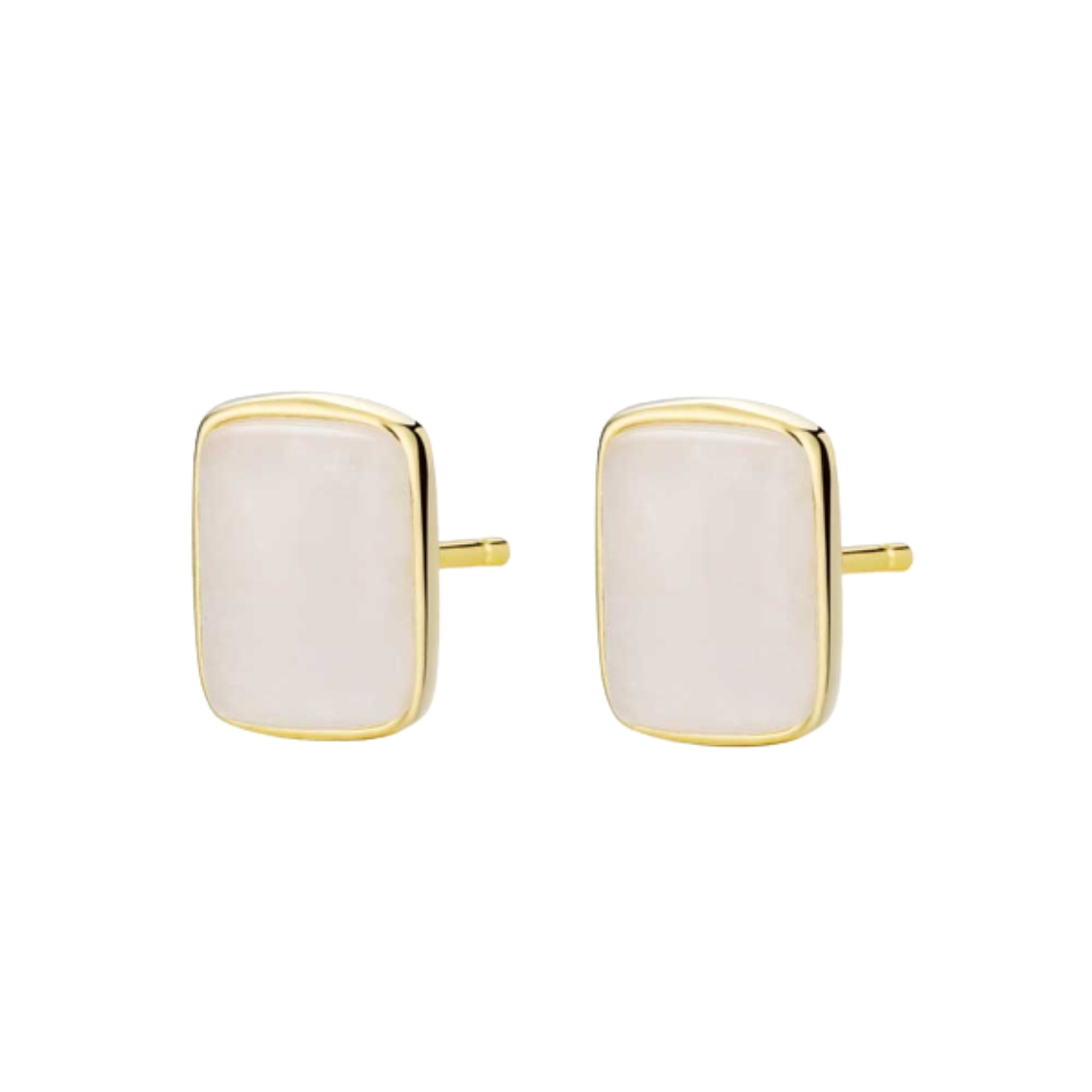 Pendientes de piedra luna rectangular 1