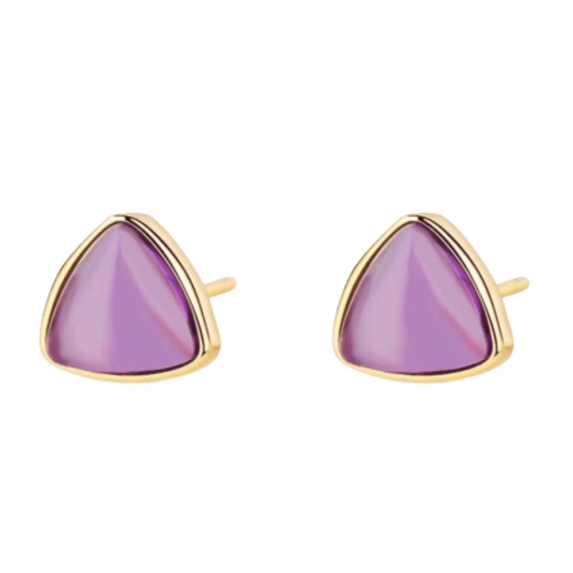 Pendientes de piedra natural amatista  1