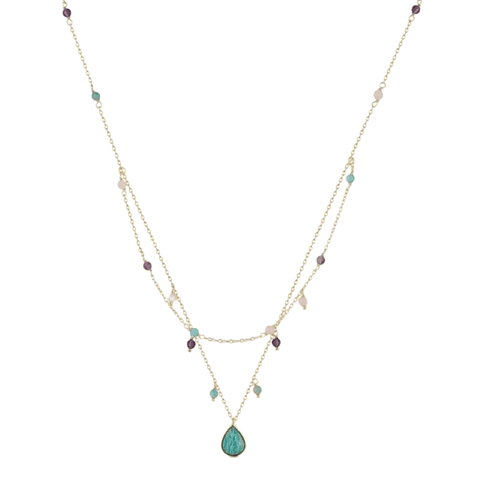 Collar de piedra natural amazonita