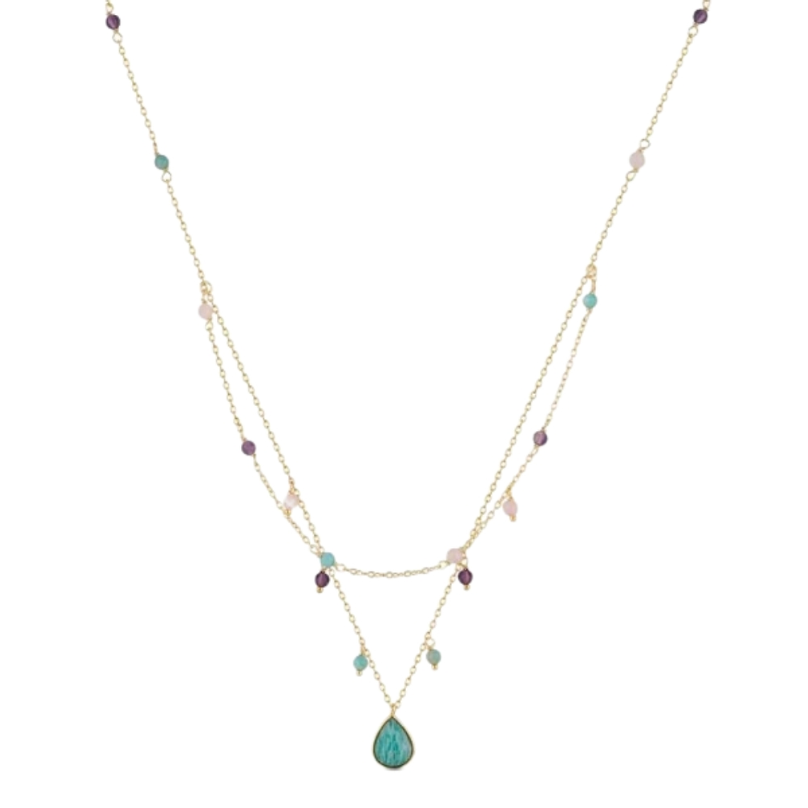 Collar de piedra natural amazonita 1