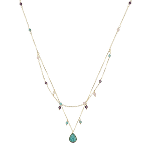 Collar de piedra natural amazonita