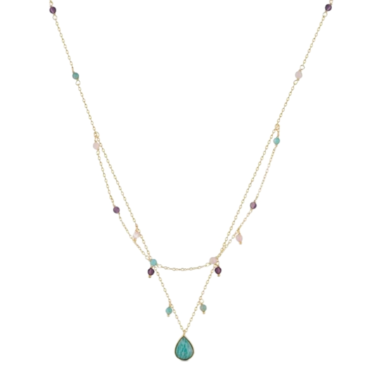 Collar de piedra natural amazonita 1