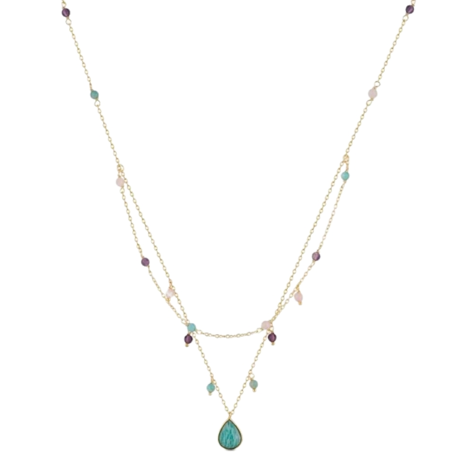 Collar de piedra natural amazonita 1