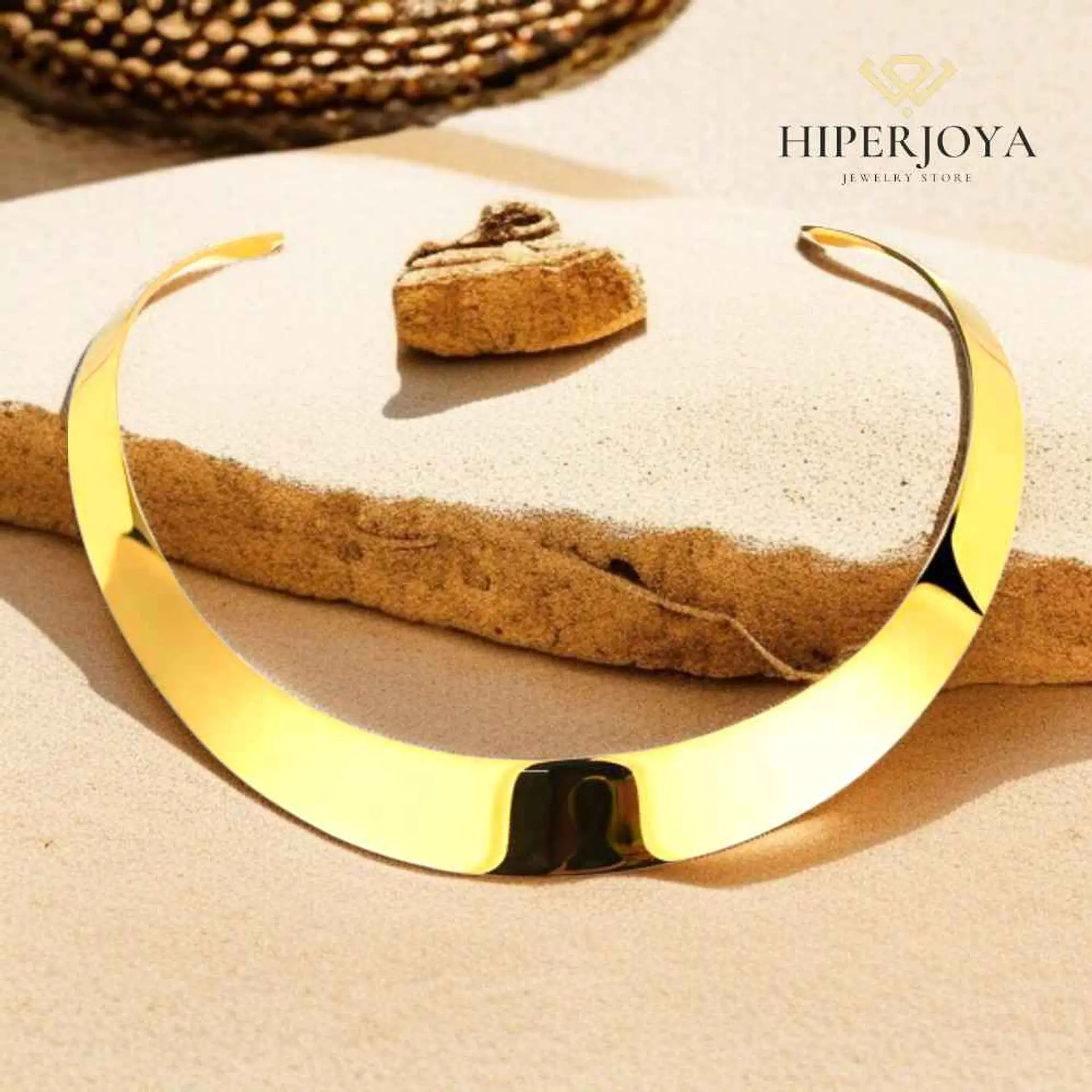Collar de acero choker liso waterproof 2