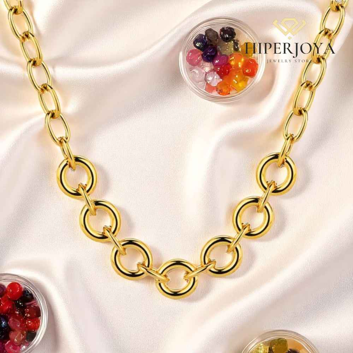 Collar eslabones redondos acero  2