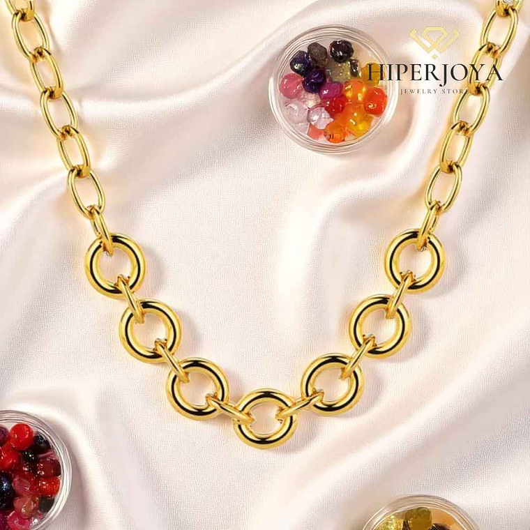 Collar eslabones redondos acero  2