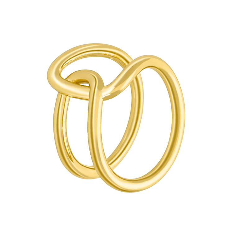 Anillo en plata de ley con baño de oro  1