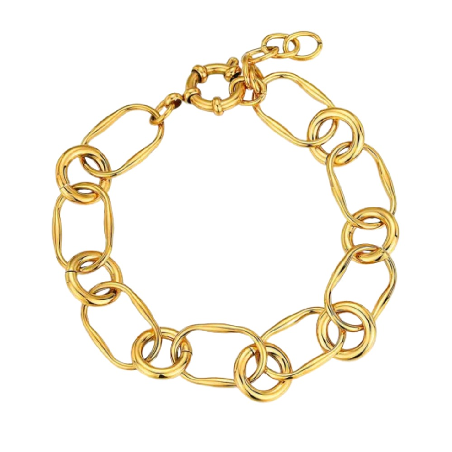 Pulsera de acero eslabones combinados 1